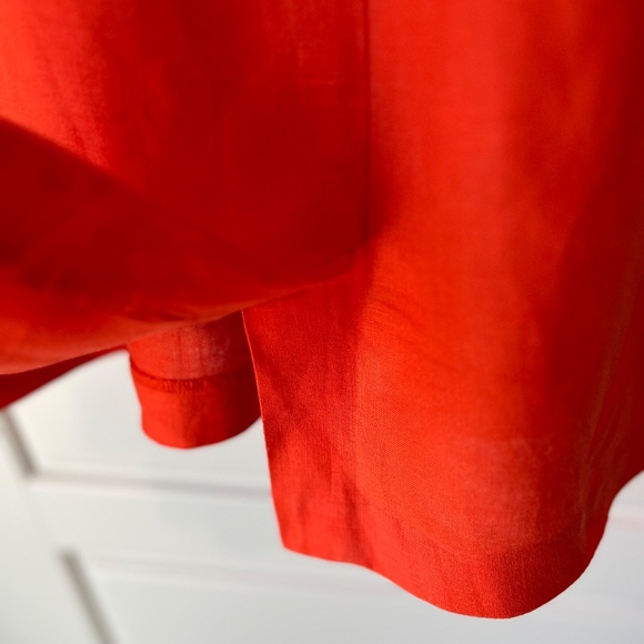 Loft - Orange Linen Tailored Sundress Sz 6 w/ Pockets - Picture 11 of 12